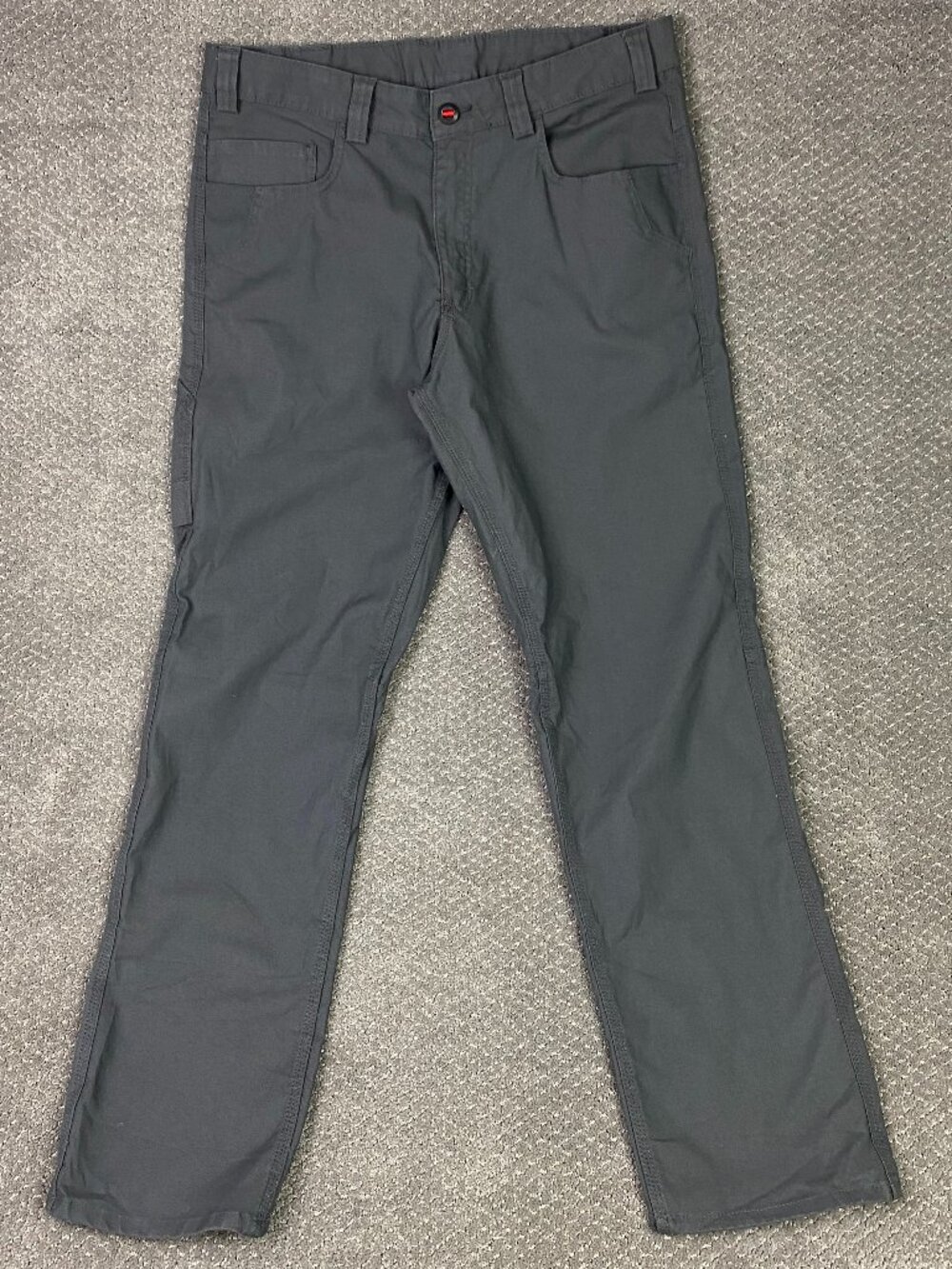 Milwaukee Pants Mens 36x32 36x33 Gray Canvas Flex Workwear Carpenter Utility